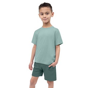 Boys 4-7 Layer 8 2 pc Waffle Short Sleeve T-Shirt & Shorts Set