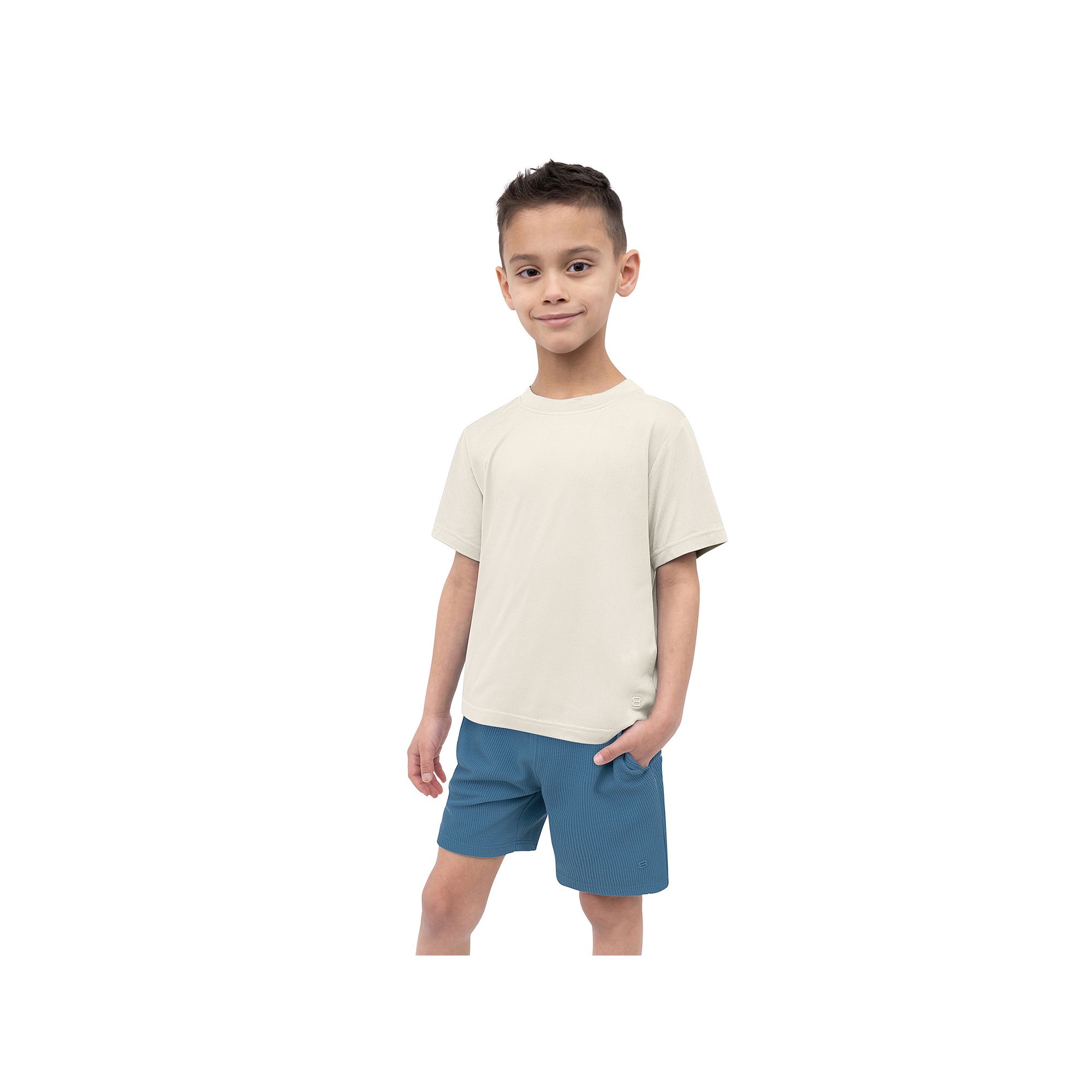 Boys 4-7 Layer 8 2-Piece Waffle Short Sleeve T-Shirt & Shorts Set, Boys, B