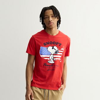 Men's Peanuts Snoopy U.S.A Graphic Tee