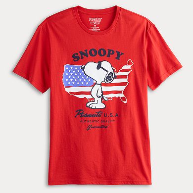 Men's Peanuts Snoopy U.S.A Graphic Tee
