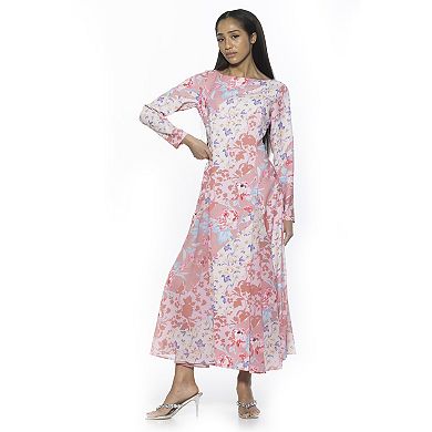 Women's ALEXIA ADMOR Elodie Crewneck Long Sleeve Midi Dress