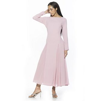 Women's ALEXIA ADMOR Elodie Crewneck Long Sleeve Midi Dress