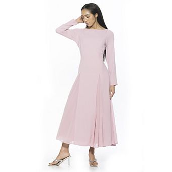 Women's ALEXIA ADMOR Elodie Crewneck Long Sleeve Midi Dress