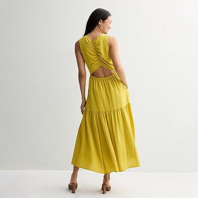 TODAYFUL Back Gather Dress グリーンイエロー セール】Back Gather Dress（ワンピース）｜TODAYFUL（トゥデイ