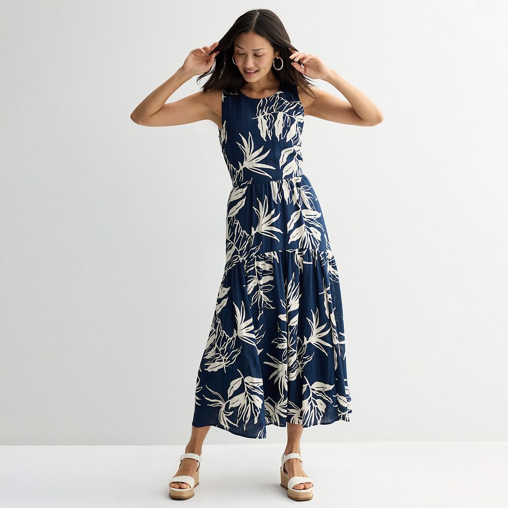 kohls floral maxi dress Women's Summer Boho Smocked Beach Dresses Square Neck Sleeveless Ruffle  Floral Flowy Tiered Maxi