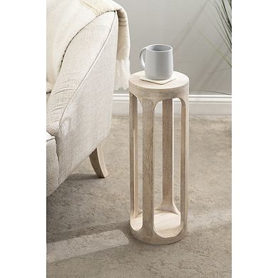 Dahl 8" Diameter Wood Drink Table