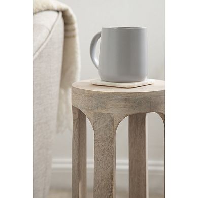 Dahl 8" Diameter Wood Drink Table
