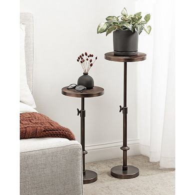 Engles Adjustable Marble Table and Plant Stand