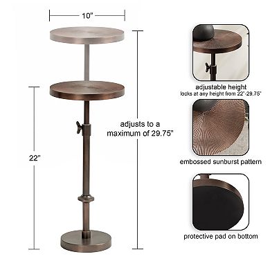 Engles Adjustable Marble Table and Plant Stand