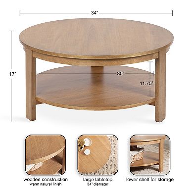 Foxford Round Wood Coffee Table