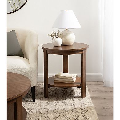 Foxford Round Wood Side Table