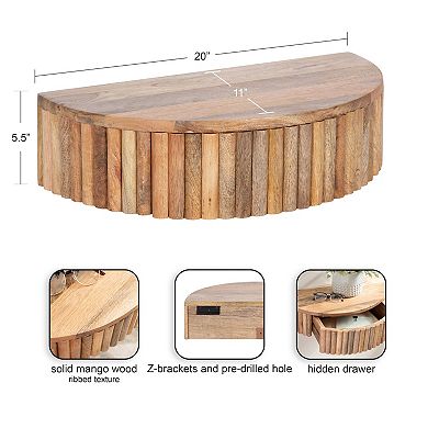 Reid Ribbed Floating Side Table