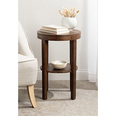 Talcott 16x24 Round Wood Side Table