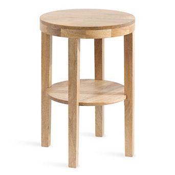 Talcott 16x24 Round Wood Side Table