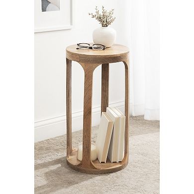 Dahl 12" Diameter Wood Drink Table