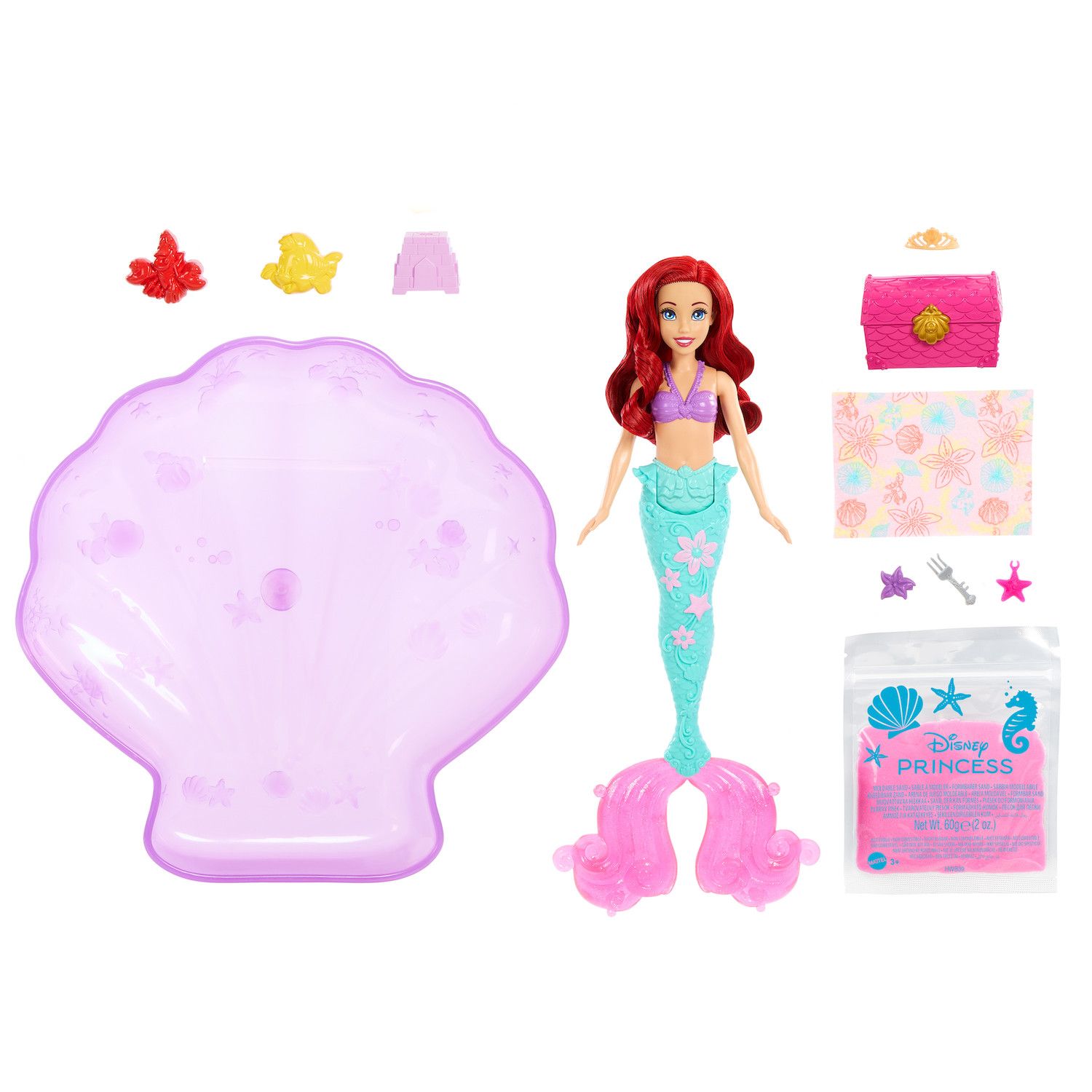 Детские куклы Disney Princess The Little Mermaid Ariel Doll & Pool Set with Moldable Sand — фото 6