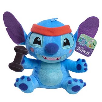 Disney Stitch That’s So Stitch 7-inch Small Plush Stuffed Animal with Barbell by Just Play