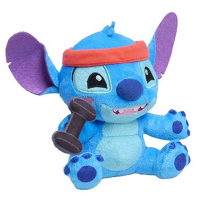 Disney Stitch That’s So Stitch 7-inch Small Plush Stuffed Animal with Barbell by Just Play