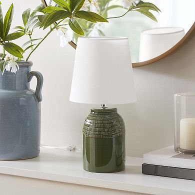 Green Ceramic Accent Table Lamp