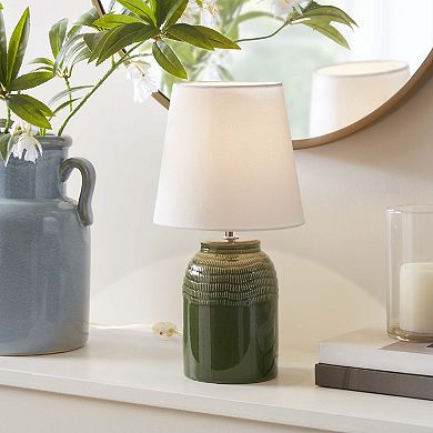 Green Ceramic Accent Table Lamp