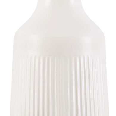 Textured White Ceramic Accent Table Lamp