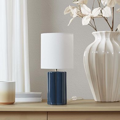 Navy Blue Ceramic Accent Table Lamp