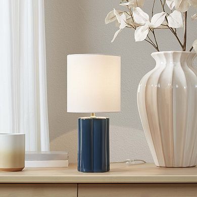 Navy Blue Ceramic Accent Table Lamp