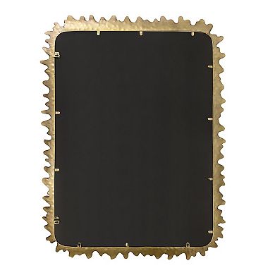 Serrated Elegance: Grandiose Metal Frame Wall Mirror