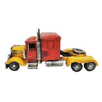 Red Semi-truck Metal Model