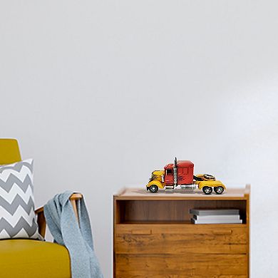 Red Semi-truck Metal Model