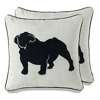 Home And Dog Throw Pillow - Set Of 2