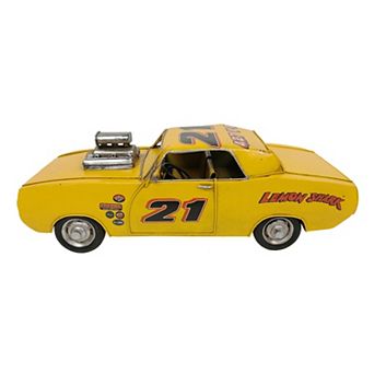 Yellow Hot Rod Metal Model