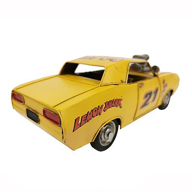 Yellow Hot Rod Metal Model