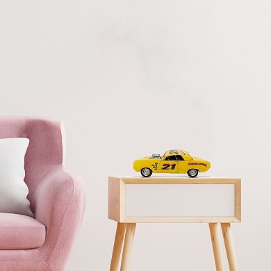 Yellow Hot Rod Metal Model