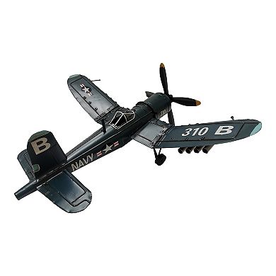 Navy Blue Airplane With Folderable Wing