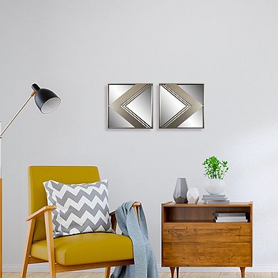 Set Of 2pcs Metal Wall Decorative Mirrors