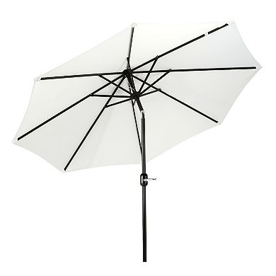 Westintrends 9 Ft. Outdoor/patio Umbrella With Bronze Round Freestanding Weight Base