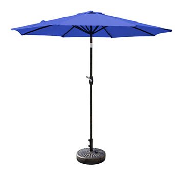 Westintrends 9 Ft. Outdoor/patio Umbrella With Bronze Round Freestanding Weight Base