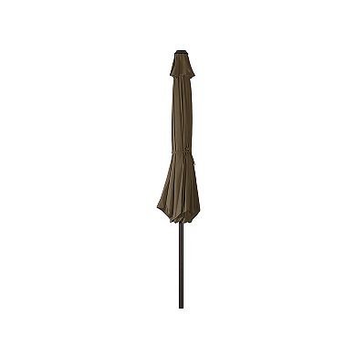 Westintrends 9 Ft. Outdoor/patio Crank And Tilt Umbrella With Freestanding Square Weight Base