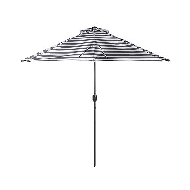 Westintrends 9 Ft. Aluminum Half Market Patio Umbrella With Bronze Round Freestanding Base