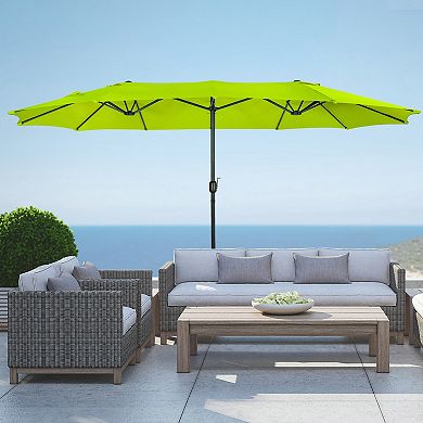 Westintrends Twin 15 X 9 Ft. Rectangular Market Oudoor/patio Umbrella