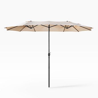 Westintrends Twin 15 X 9 Ft. Rectangular Market Oudoor/patio Umbrella