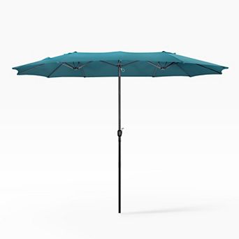Westintrends Twin 15 X 9 Ft. Rectangular Market Oudoor/patio Umbrella
