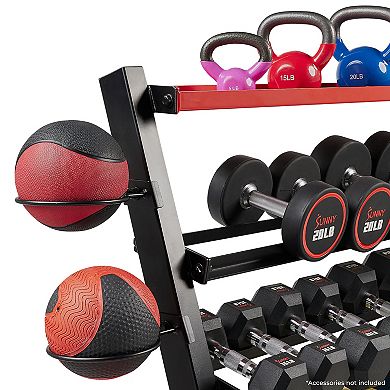 Sunny Health & Fitness All-In-One Mass Weights Storage Rack