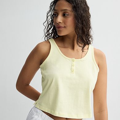 Women's FLX Heavy Weight Jersey Henley Tank Top