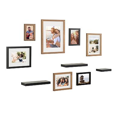 Gallery Wall Frame And Shelf Kit 10 Piece Set