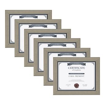 Kieva Wood Document Frame 6 pc Set