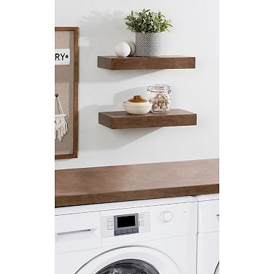 Havlock 18", 2 Piece Wood Floating Shelves