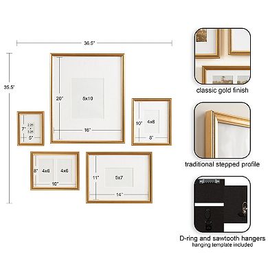 Adlynn Picture Frame 5 Piece Set