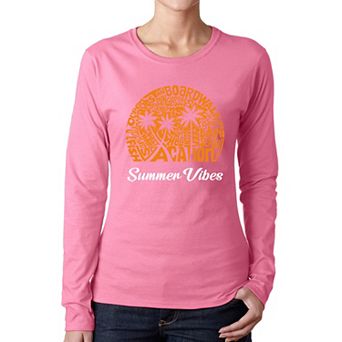 Summer Vibes - Women's Word Art Long Sleeve T-shirt